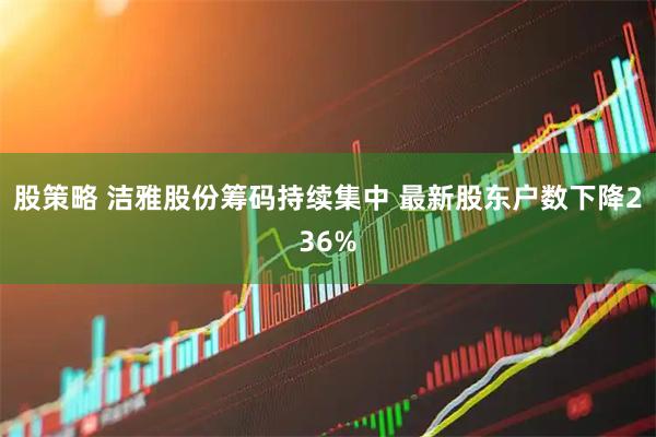 股策略 洁雅股份筹码持续集中 最新股东户数下降236%