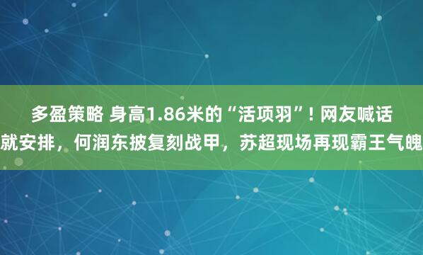 多盈策略 身高1.86米的“活项羽”! 网友喊话就安排，何润东披复刻战甲，苏超现场再现霸王气魄